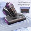 Wireless Mite Remover: Purple Light Sterilizer & High-Suction Bed Vacuum with Roller Brush.