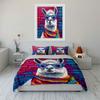 Colorful Llama Art Decor Set Bedding Set with 1 Duvet Cover 2 Pillowcases Single Double King Queen, Gift
