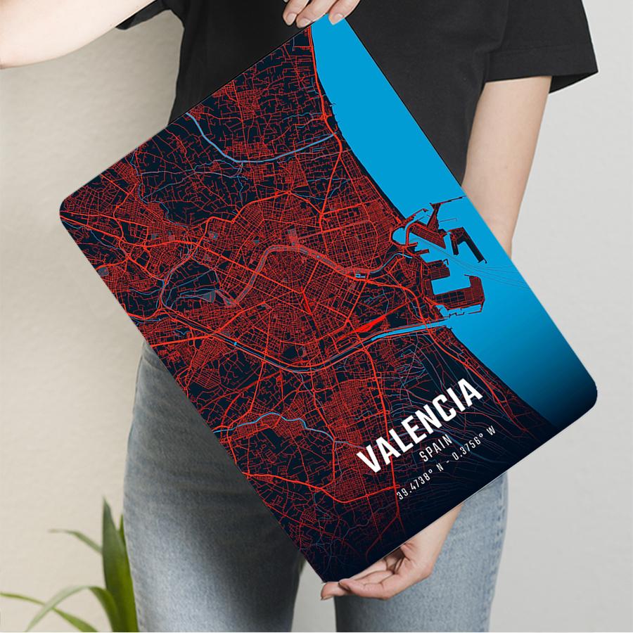 Valencia Spain City Map Metal Wall Art Modern Home Decor Creative Urban Street Print Iron Painting