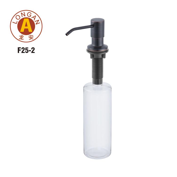 Custom 500ml Kitchen Manual Black Hand Dish Soap Dispenser Stainless Steel for Kitchen Sink Factory in China