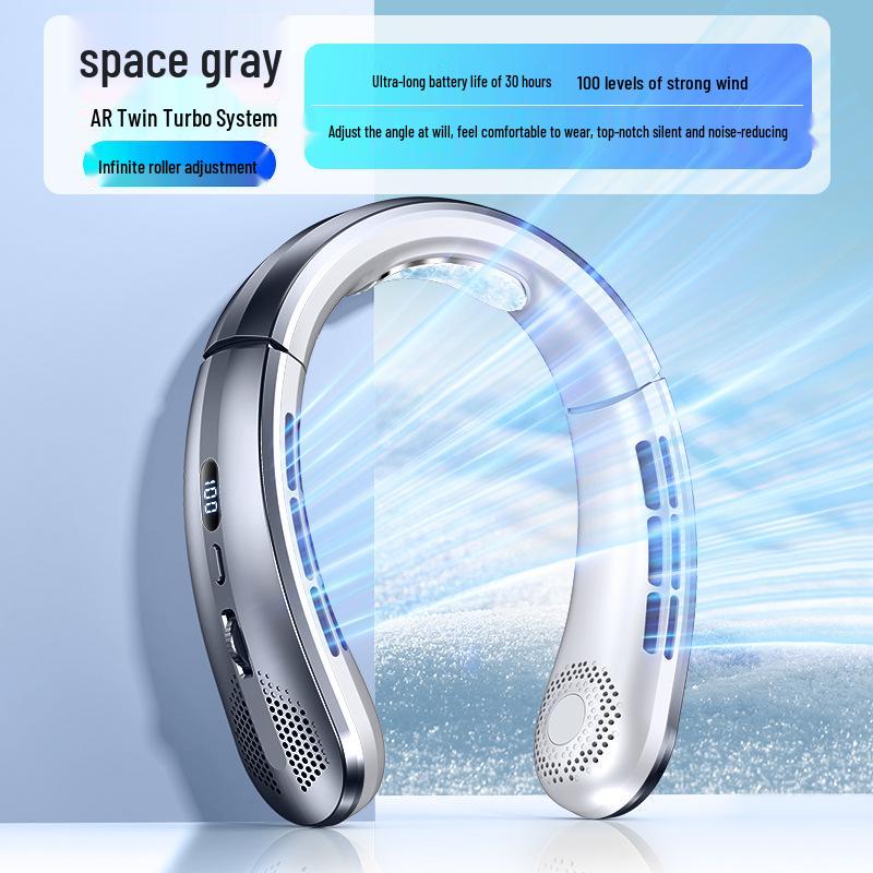 

2024 Portable Neck-Hanging Silent Fan with 100-Speed Adjustable Folding Design