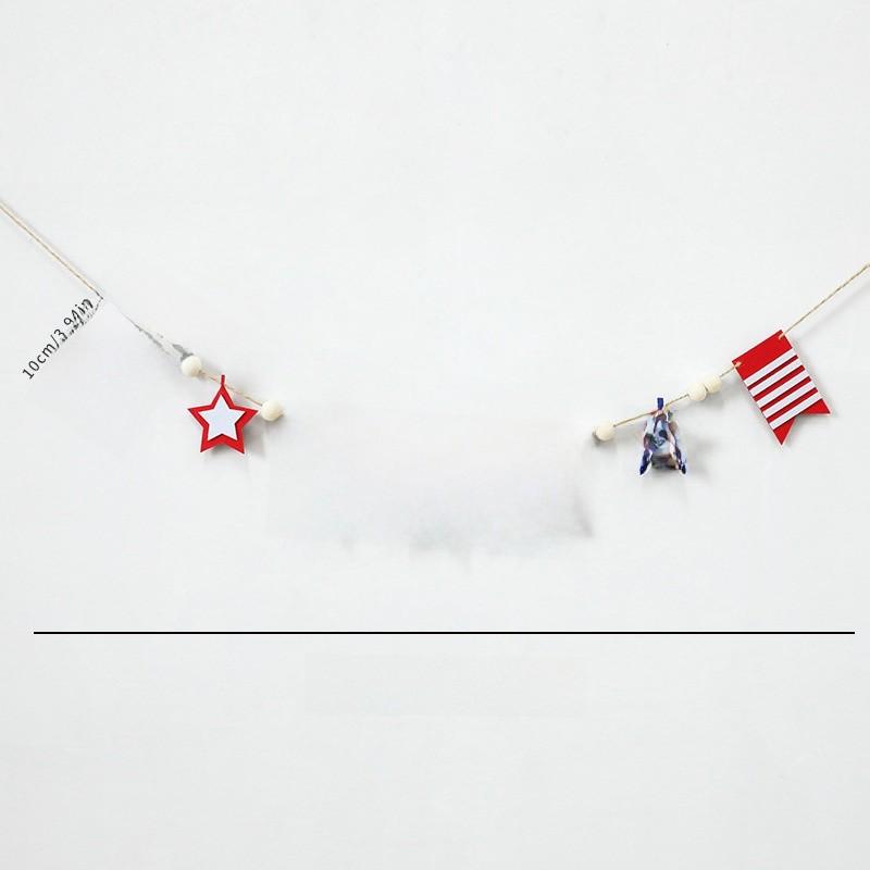 

Usa Felt Banner Garland With Star Stripes For Independence Day Home Decor StyleA