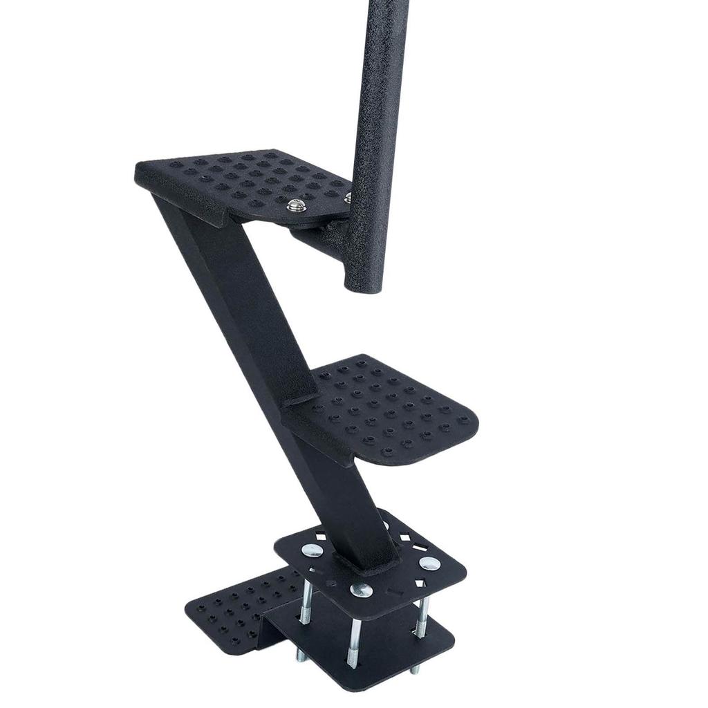 Boat Trailer Step Carbon Steel 2 Steps Anti Slip Universal Trailer Tongue Step with Handle