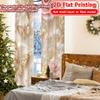 2D Flat Printing  2pcs Elegance Blooms Chic Fashionable Curtains Prints Light Filtering Curtains Festive Decorative for Living