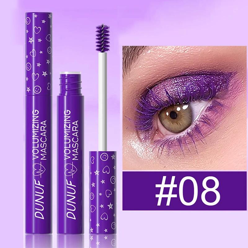 Barevná řasenka pro natočení Stage Makeup Vodotěsná Zelená řasenka Krém Modrá Fialová Natočení Prodloužení Rychleschnoucí Líčení řas
