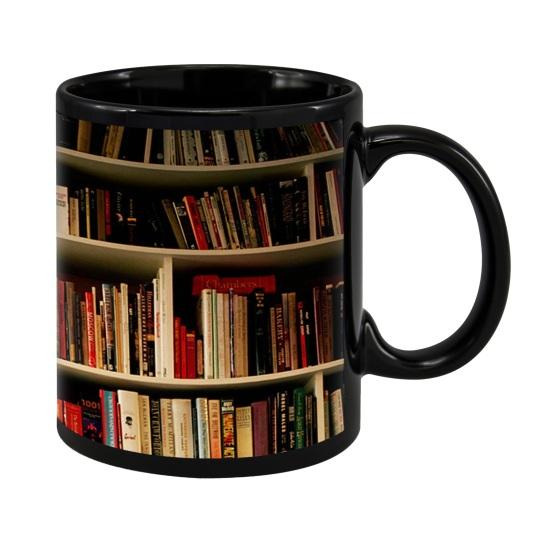 

Кружка-книжная полка из витражного стекла, 11 унций, керамическая, литературный подарок для книголюбов, уникальный декор для домашнего офиса D