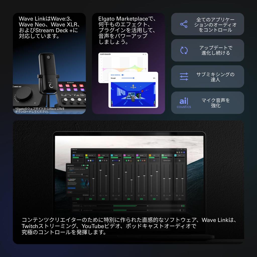 Elgato Stream Deck Audio Live Production and Studio Controller for Content Customizable Touch Dials and LCD Compatible +, Mixer, Creators, Streaming,