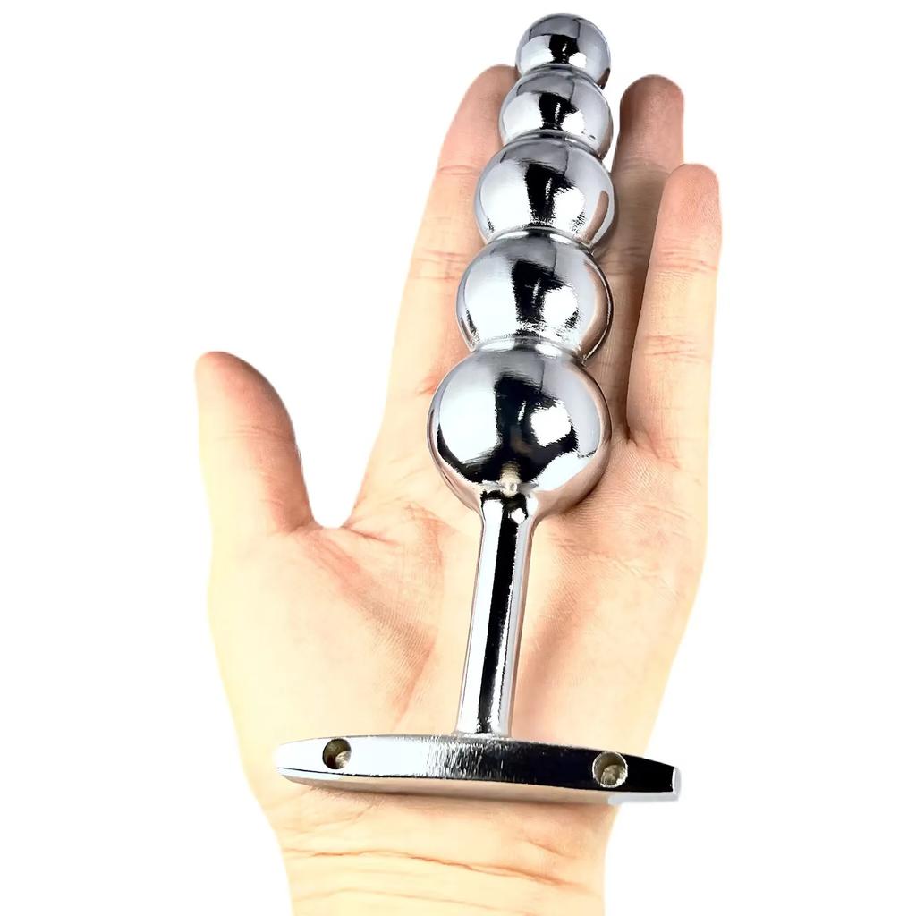Metal 5 Balls Anal Beads Prostate Massager Anal Expander Training Butt Plug G-Spot Masturbator Sex Toys Butt Toys For Women/Men