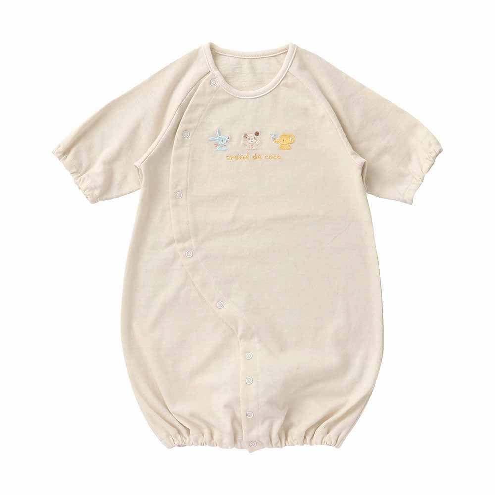 

де шик раффи все кнопки для новорожденных и сделано в [Крем Коко] Медведь, кролик, слон, вышивка, джерси, двусторонний [замена ластовицы/2way], младенцы, бежевый