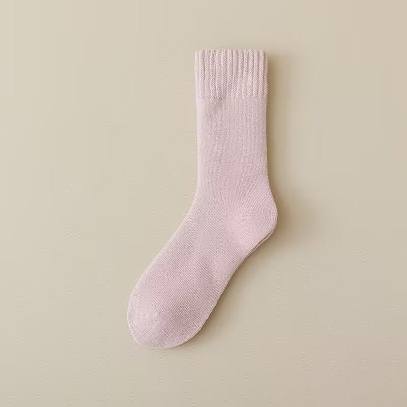Mopu Super Thick Cold-Proof Socks Women'S Medium Tube Socks Piled And Thickened Thermal Stockings Confinement Socks Floor Sleeping Socks