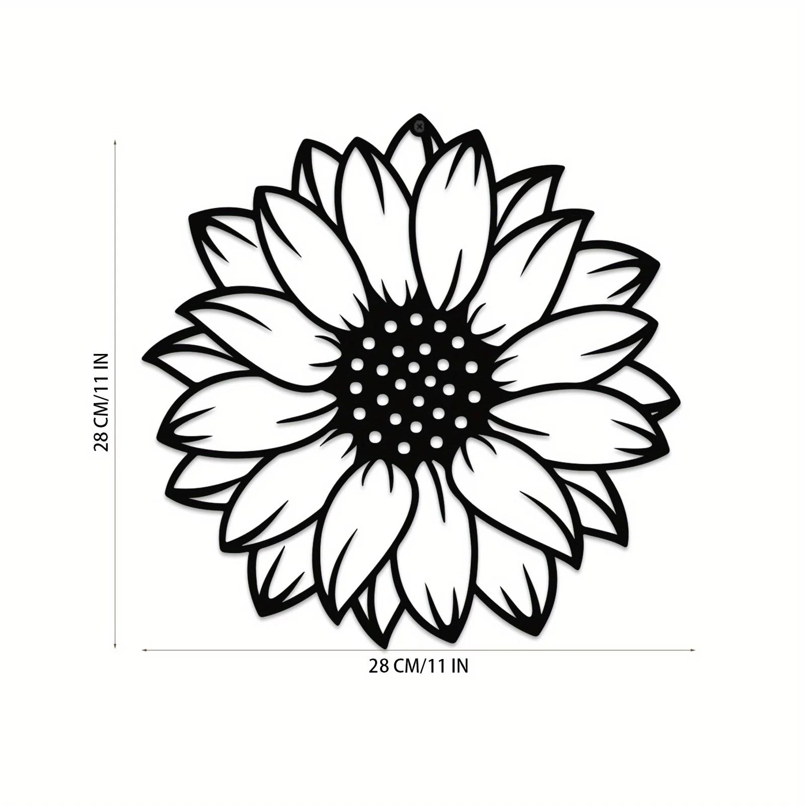 

Декор для стен «Подсолнухи» — искусство из черного металла с цветами | Элегантное украшение для ванной комнаты, фермерского дома, гостиной и кухни светло-серый