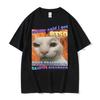 Vintage Skibidi Disorder Funny Cute Cat Meme Tee Shirt Gift Men Women Fashion Casual 100% Cotton Short Sleeve T-shirt Streetwear