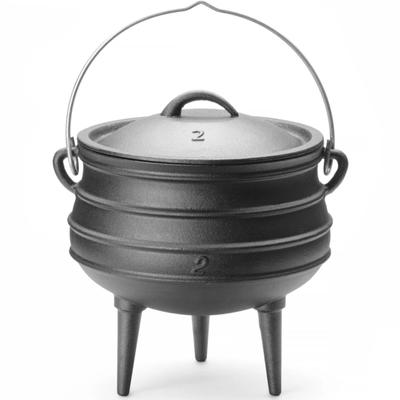 Cast Iron Kettle, Hunting Pot, for Over the Fire, for Soups and Stews, Diameter 245 X 280 Mm, 6 L