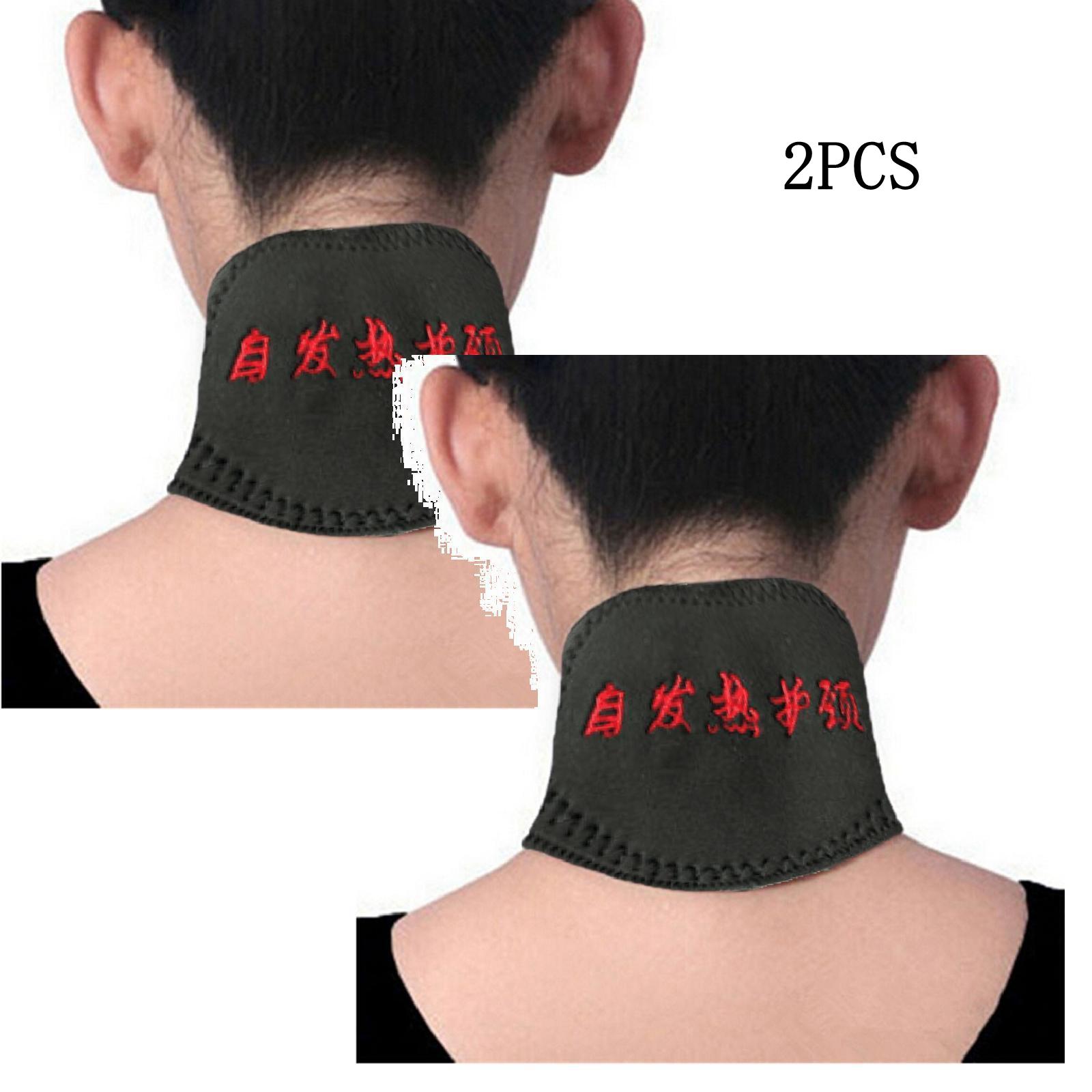 

Самонагревающийся магнитный пояс для головной боли, массажер для шеи, черный 2PCS чёрный
