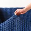 Bubble Gauze Sofa Cover Elastic Full Coverage All Season Simple Solid Color Sofa Cover