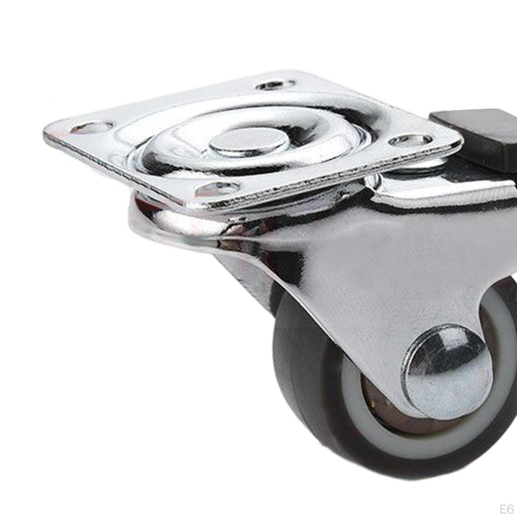Heavy Duty Swivel Caster Wheel Set with Brake for Furniture Protection