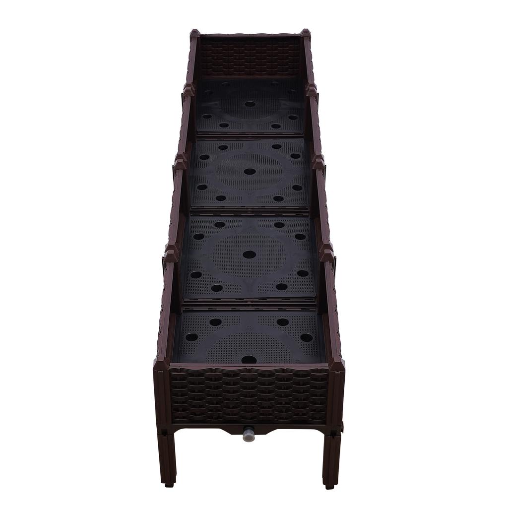 Raised Garden Bed, Large Planter Box, Raised Garden Bed Box Waterproof Strips for Placing on Balconies, Decks, Gardens, Backyard