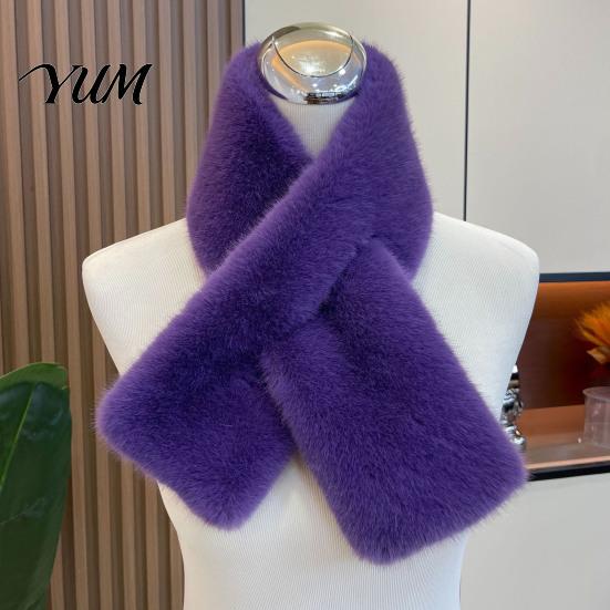 Fashionable Winter Accessories for Women Faux Fur Scarf, Neck Warmer Cold Weather, Short Collar Scarves, Soft Comfortable Velvet Scarf Dating