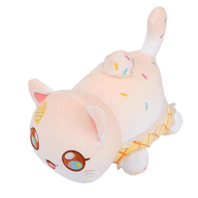 Aphmau Peluche Meemeows Nourriture Chat Peluches Jouet Mignon Cola Frites Donut Chats Peluches Poupées Remplies Oreiller de Sommeil Cadeau de Noël