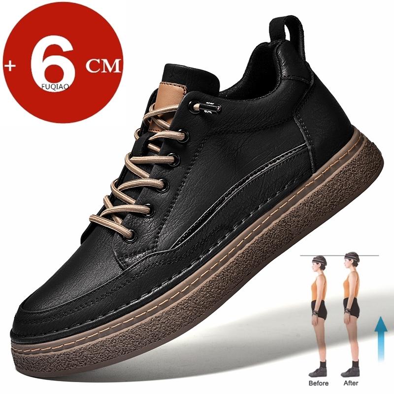 

Модные мужские кроссовки-бустеры Массивные туфли на платформе Стелька для увеличения роста 6 см Мужская обувь для увеличения роста Высокая Кожа Весна Осень Модные Лифт Спортивные 38 чёрный