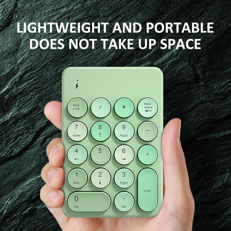 18 Tasten Bluetooth Numerische Tastatur Mix Farbe Candy P Wireless Numpad für Laptop PC Computer Digitale Tastatur für Mädchen Geschenk
