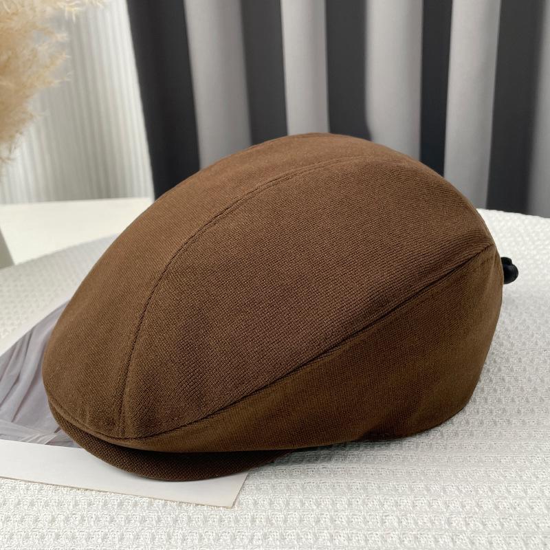 Women's Summer British Retro Newsboy Hat, Large Fit, Small Face Effect, Versatile Duckbill Beret