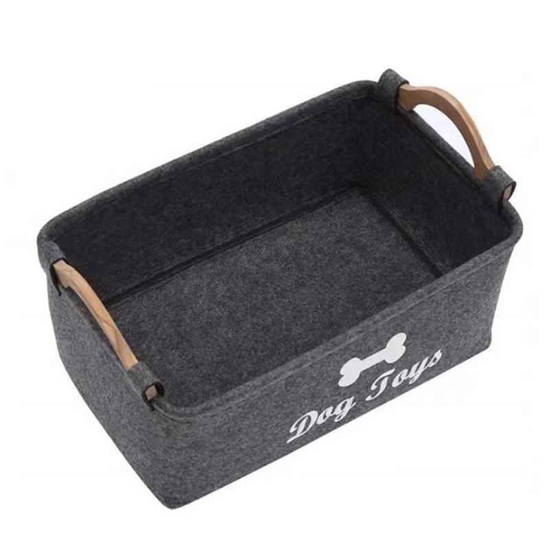 Toy Dog Basket Pet Storage Box Bin Organizer Toys Cat Accessory Container Bins Felt Baskets Containers Organizer