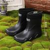 Pánské Dospělé PVC Nepromokavé Boty Lehké Trendové Módní Jednoduchá Atmosféra Teplé Protiskluzové Dešťové Sněhové Boty Špička Zahradničení Zima