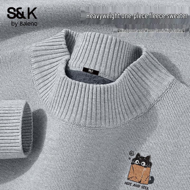 Baleno S&K Series Half-High Collar Plush Sweater