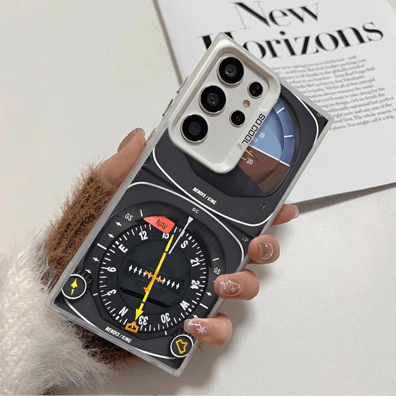 Aircraft Instrument Cockpit Radar Soft Phone Case for Samsung Galaxy S24 S25 FE S26 Edge S23 Ultra S22 Plus S21 + Shockproof Cov