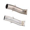 DUKE790 Titanium Mid-Section Exhaust Pipe with Back Pressure Chamber & 3-Way Catalytic Silencer