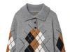 European Fashion Casual Knitwear with Vertical Rhombus Pattern