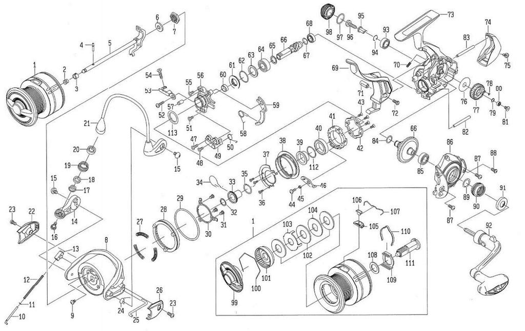 DAIWA Genuine Parts 19 Cygnus 2500LBD Spool Part Number 1 Part Code 6Z025120