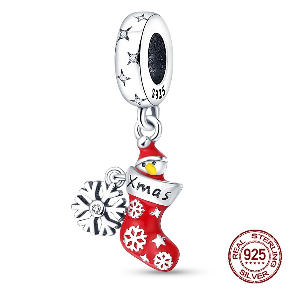 Copper Christmas Winter Snowflake Four Leaf Clover Spacer Beads Pendants Fit 4Mm Hole Diamete Braceletdiy Jewelry