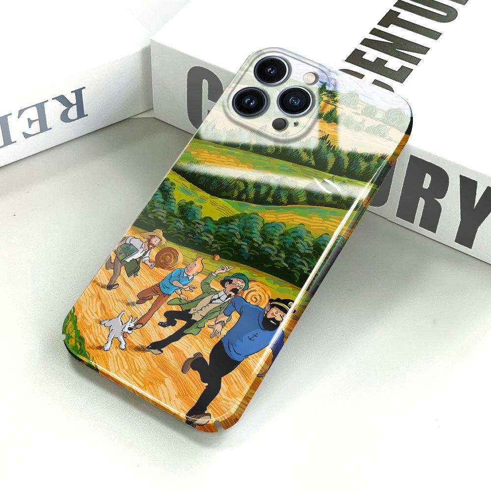 Komplexní filmový kryt na telefon s kresleným módním designem, tvrdý plášť s plným krytem a ochranným pouzdrem pro iPhone, Samsung, Xiaomi, Poco, Redmi, Huawei, Honor