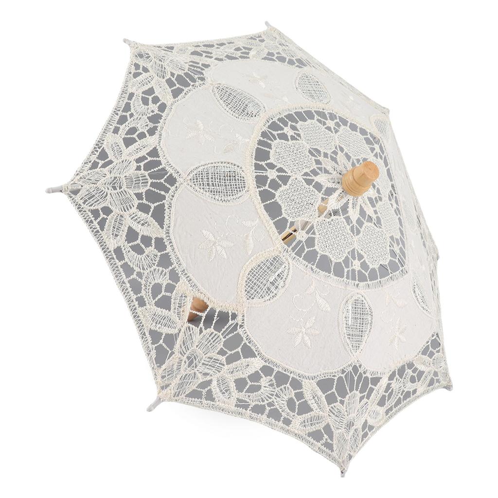 Bridal Lace Cotton Umbrella for Wedding Parties Dancing Photography Prop