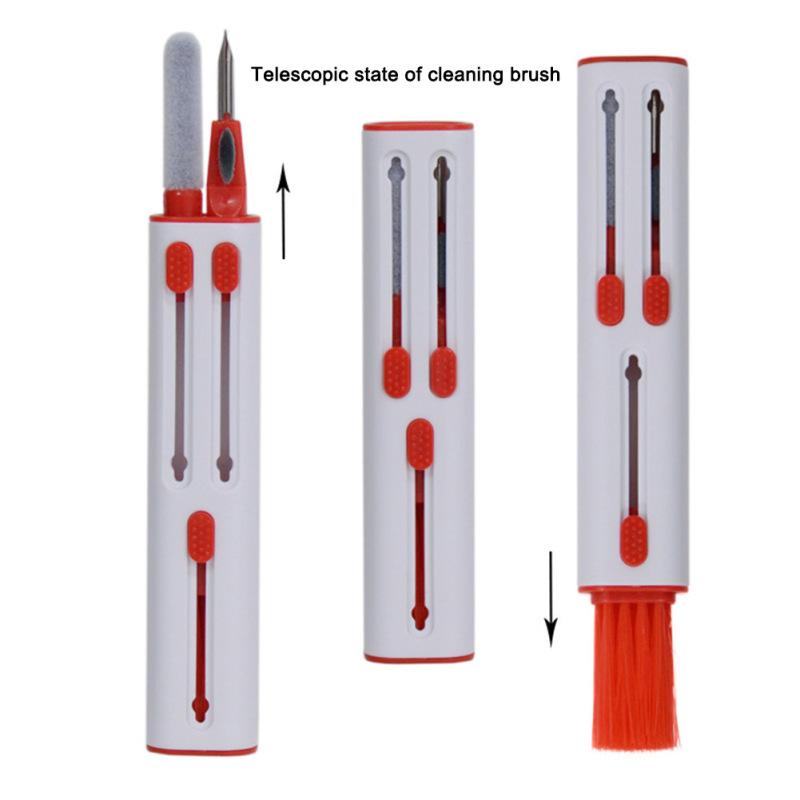 Bluetooth-compatible Headset Cleaning Pen Push-pull Retractable Pen Dust Removal Washing Brush