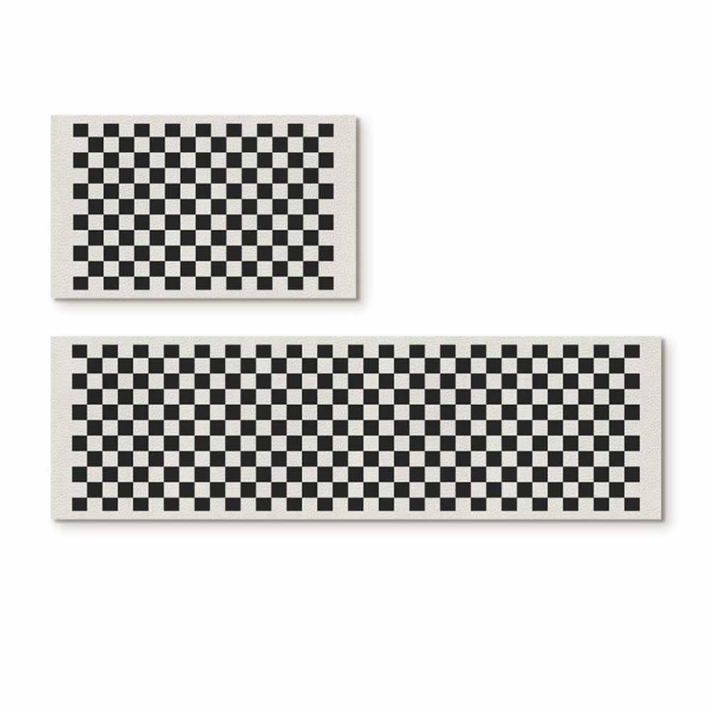 2Pcs/Set Durable Bathroom Mat Non-Slip Long Floor Mat Simple Stripes Bath Rug  Home Decoration