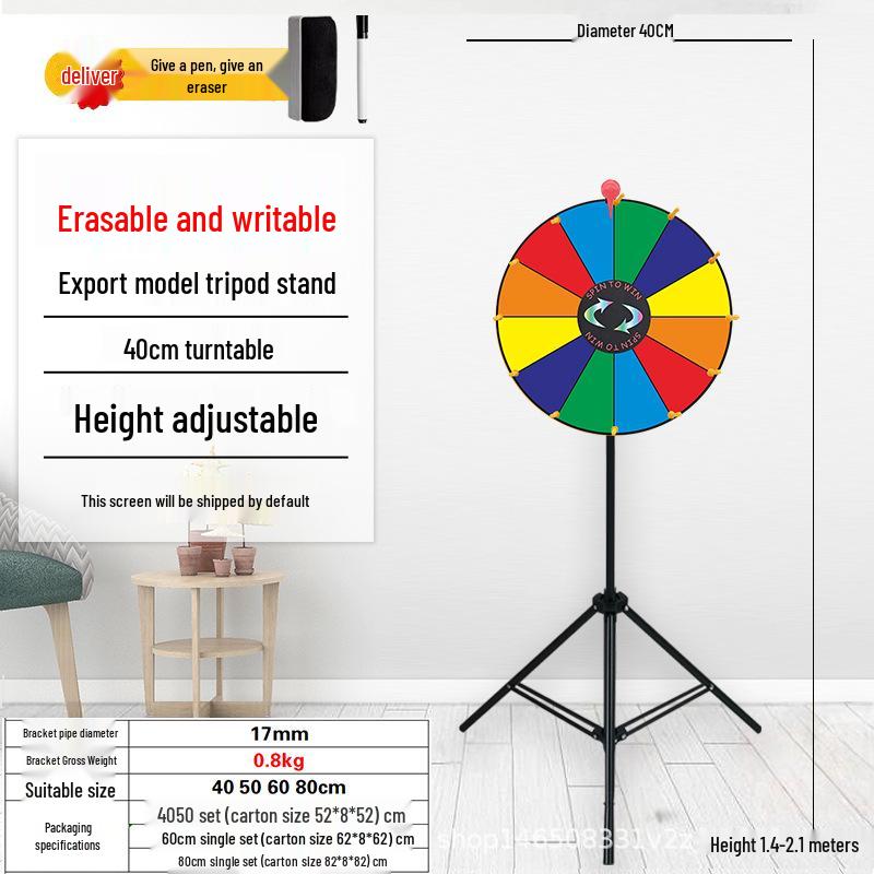 Entertainment Game Turntable: Wipeable Iron Lucky Lottery Spinner
