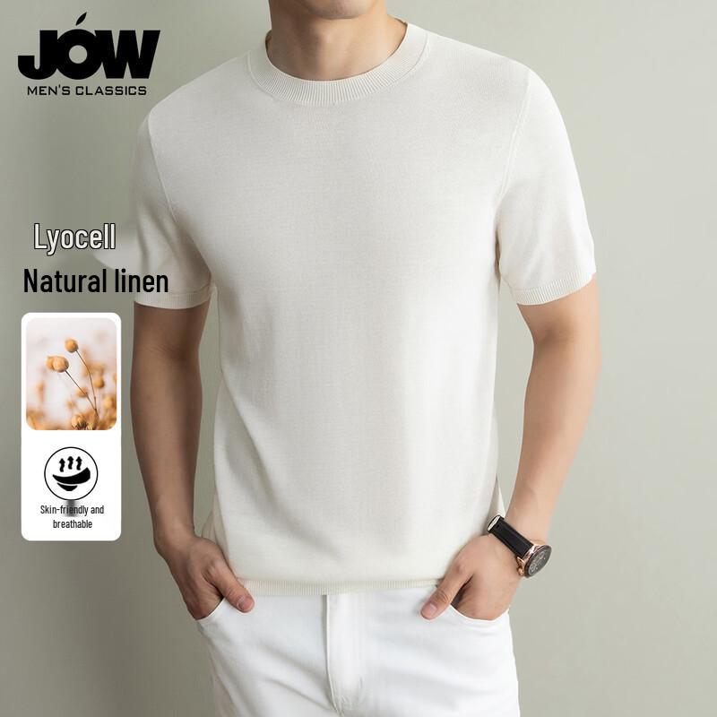 JOW Men s Tencel Linen Blend Short Sleeve T-Shirt 170/M