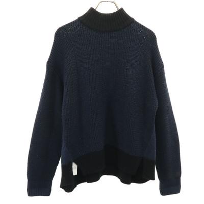 Langarmpullover UK10 Marineblau Strick Damen Gebraucht