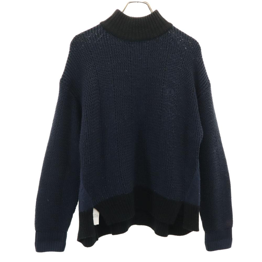 

FRED PERRY Long sleeve sweater UK10 Navy knit Women Used