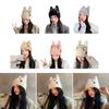 Rabbit Ear Hat for Women InsStyle Knitting Hat Anime Cosplay Costume Hat Outdoor Skiing Hiking Hat Windproof Warm Cap