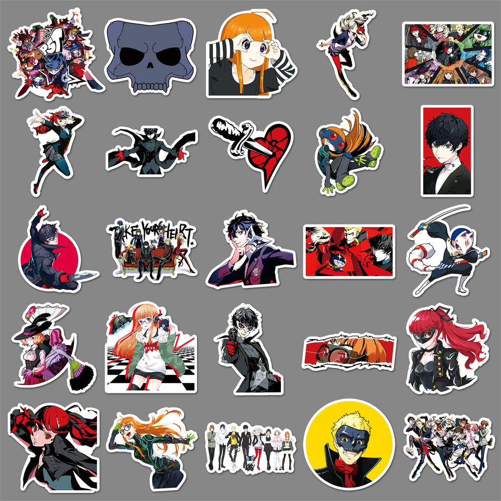 50 Cartoon Stickers Personalized Japanese Comic Decoration Mobile Phone Case Computer Water Cup Waterproof Stickers
