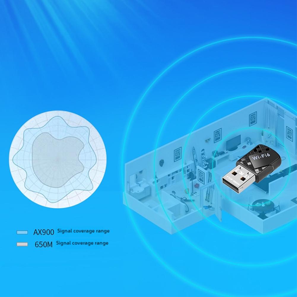 2 in 1 Bluetooth 5.4 USB WiFi 6 Adapter 900Mbps Wireless Network Card Dual Band 2.4G 5G USB Dongle Fast Stable Connection