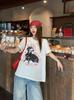 Plus Size Women's Casual Dog Print Loose T-shirt