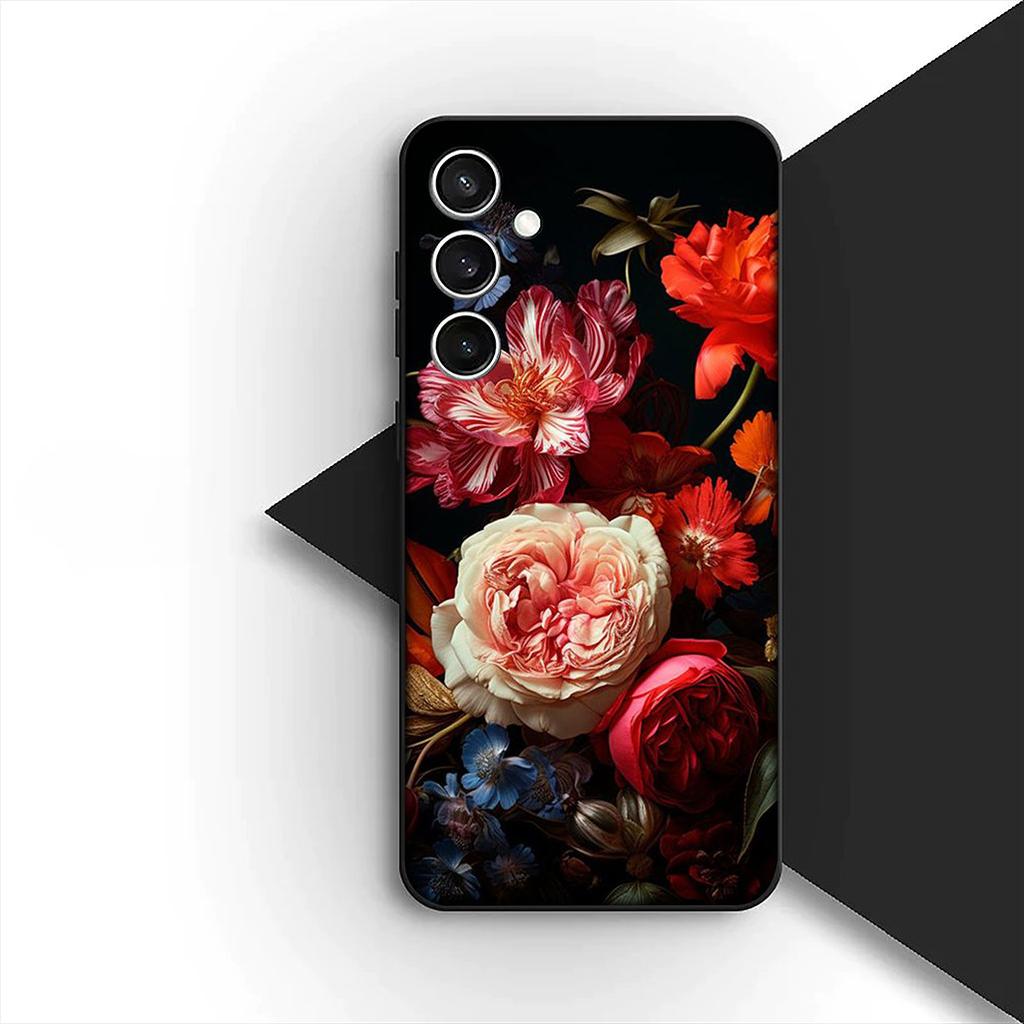 Casing for Samsung Galaxy S20 S22 S21 FE Ultra Plus A07 A17 A15 A16 A25 A57 A37 Phone Cover Protective Case Poppy Flower Bloom