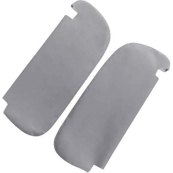 Left & Right Sun Visor Replacement Leather Cover Gary for Dodge RAM 1994 1995 1996 1997 1998 1999 2000 2001