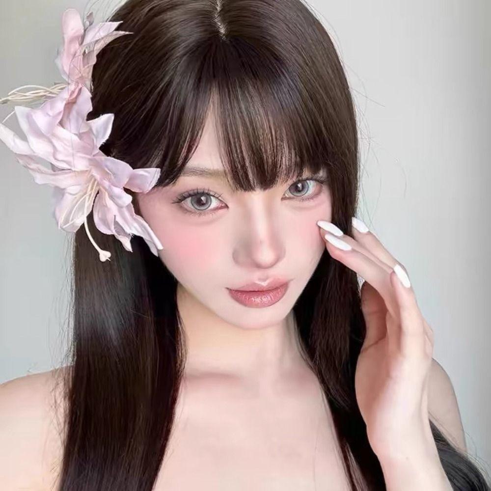Cloth Simulation Flower Hair Clip Flower Korean Style Hairpins Sweet Flower Duckbill Clip  Party