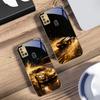 Flying golden supercar For Samsung A 31 32 A33 A34 35 14 A15 13 16 25 26 50 52 53 54 55 56 70 71 72 73 Golden glass phone case
